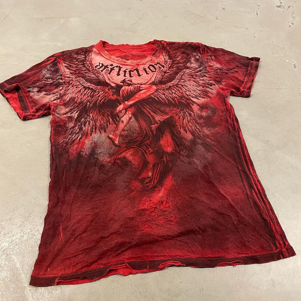 Y2K affliction all over print t-shirt